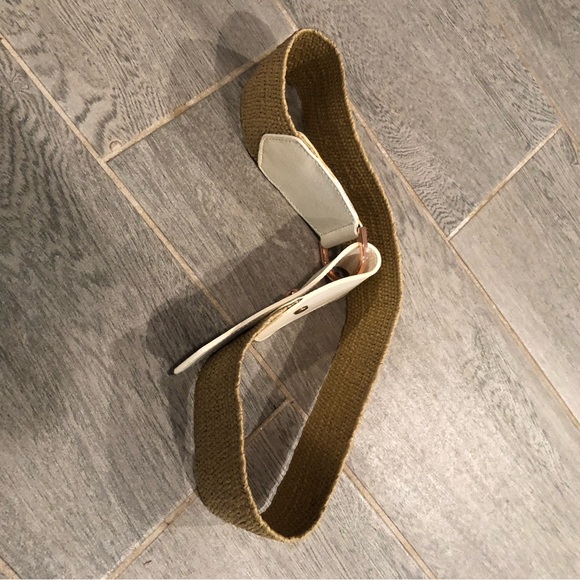 Women’s straw/white adjustable belt - Picture 2 of 6